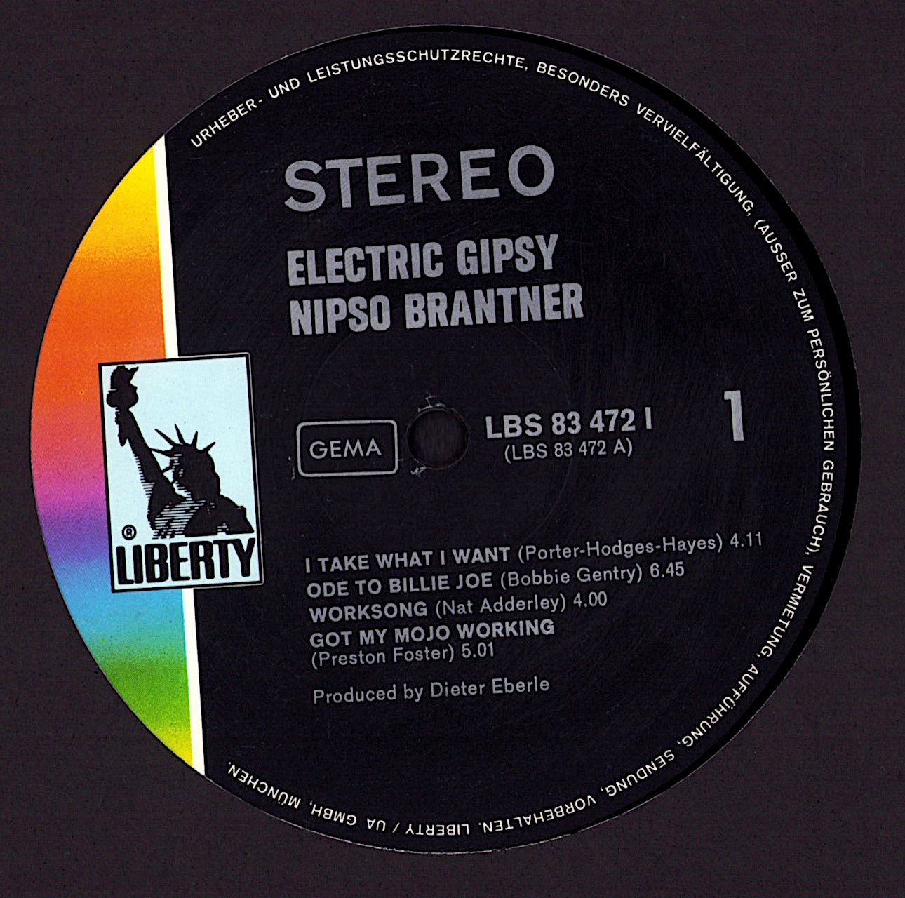Nipso Brantner – Electric Gipsy Vinyl LP