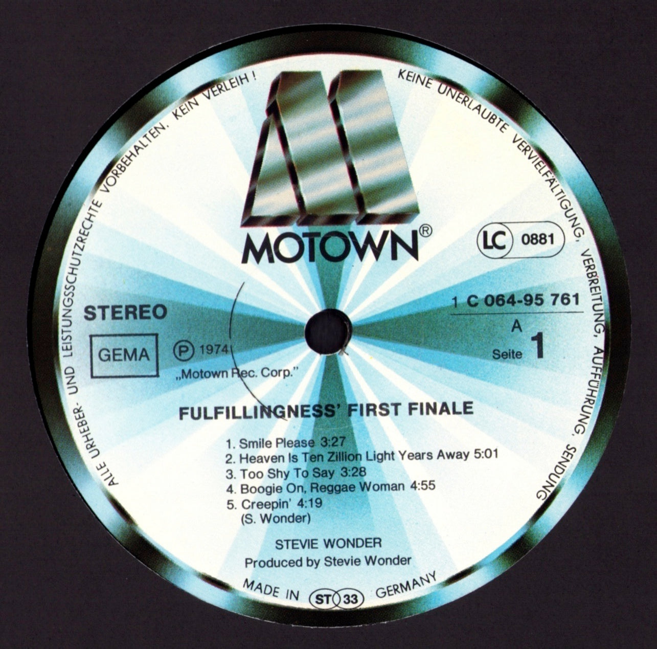 Stevie Wonder - Fulfillingness' First Finale Vinyl LP