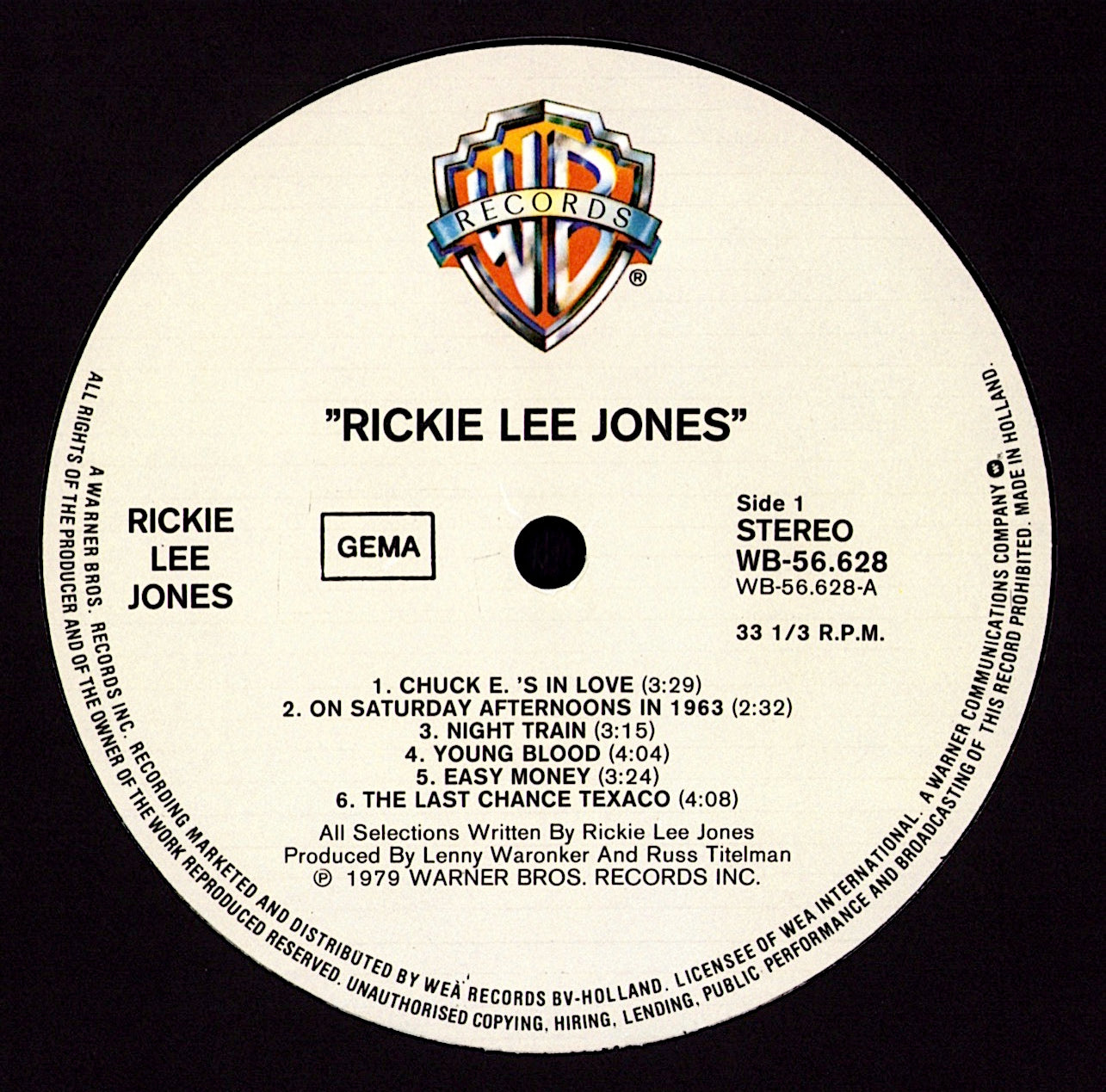 Rickie Lee Jones - Rickie Lee Jones Vinyl LP
