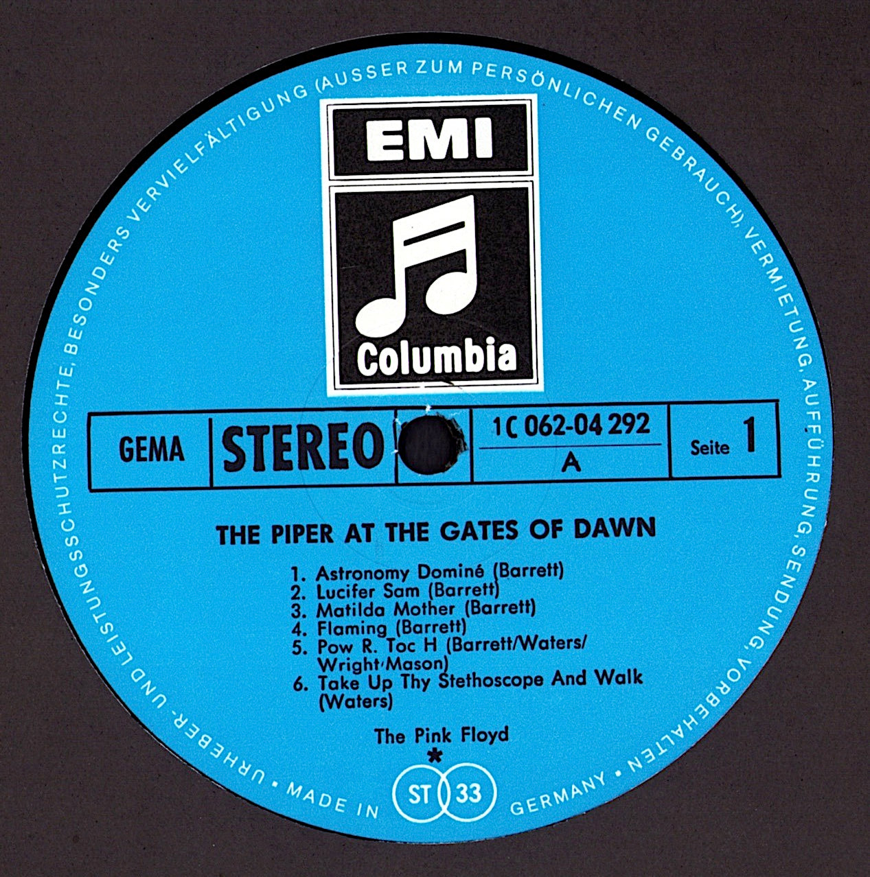Pink Floyd - The Piper At The Gates Of Dawn Vinyl LP Kopie