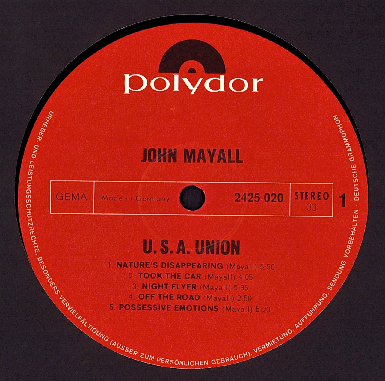 John Mayall – Jazz Blues Fusion Vinyl LP Kopie