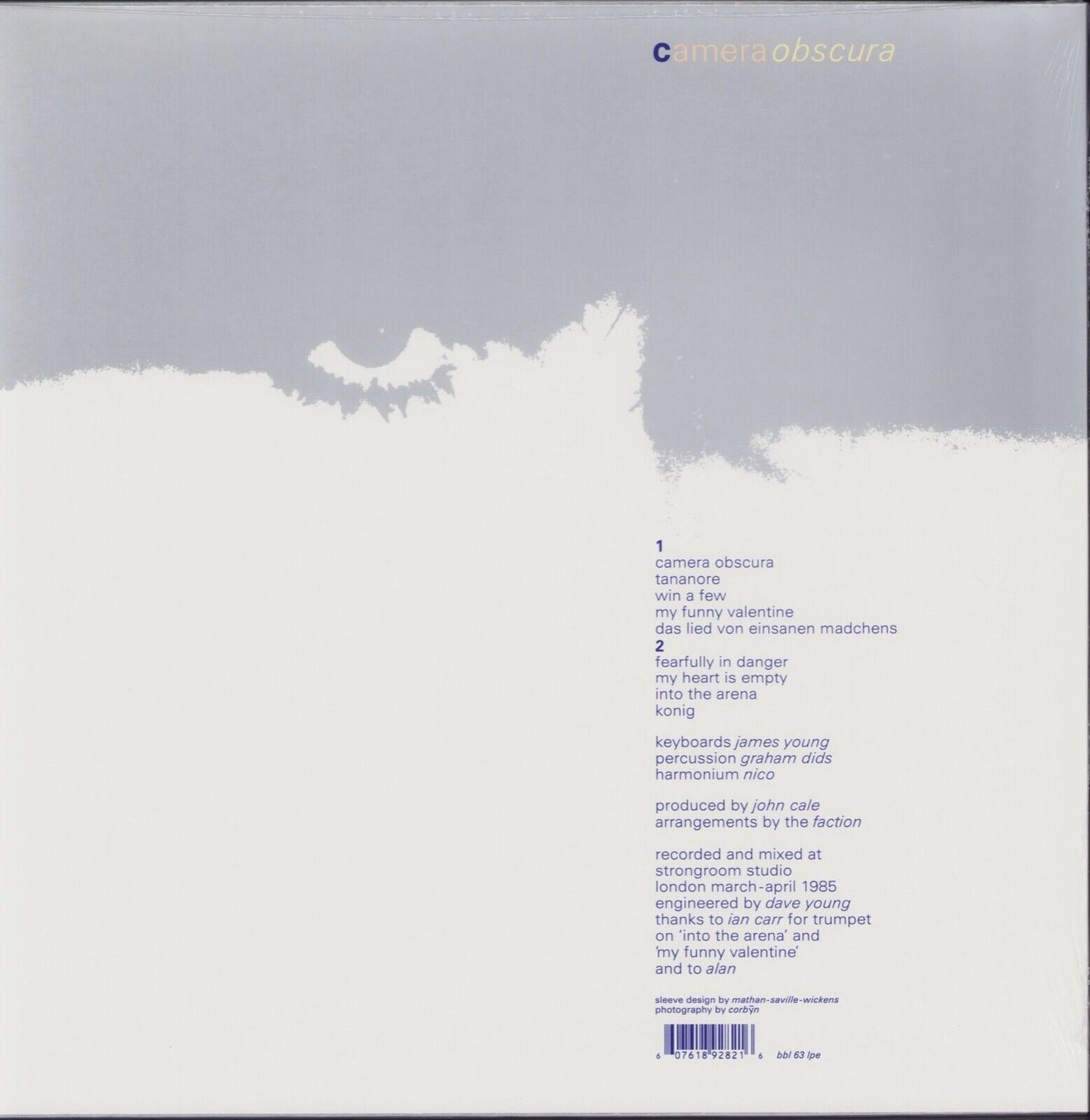 Nico + The Faction - Camera Obscura Blue Vinyl LP Limited Edition