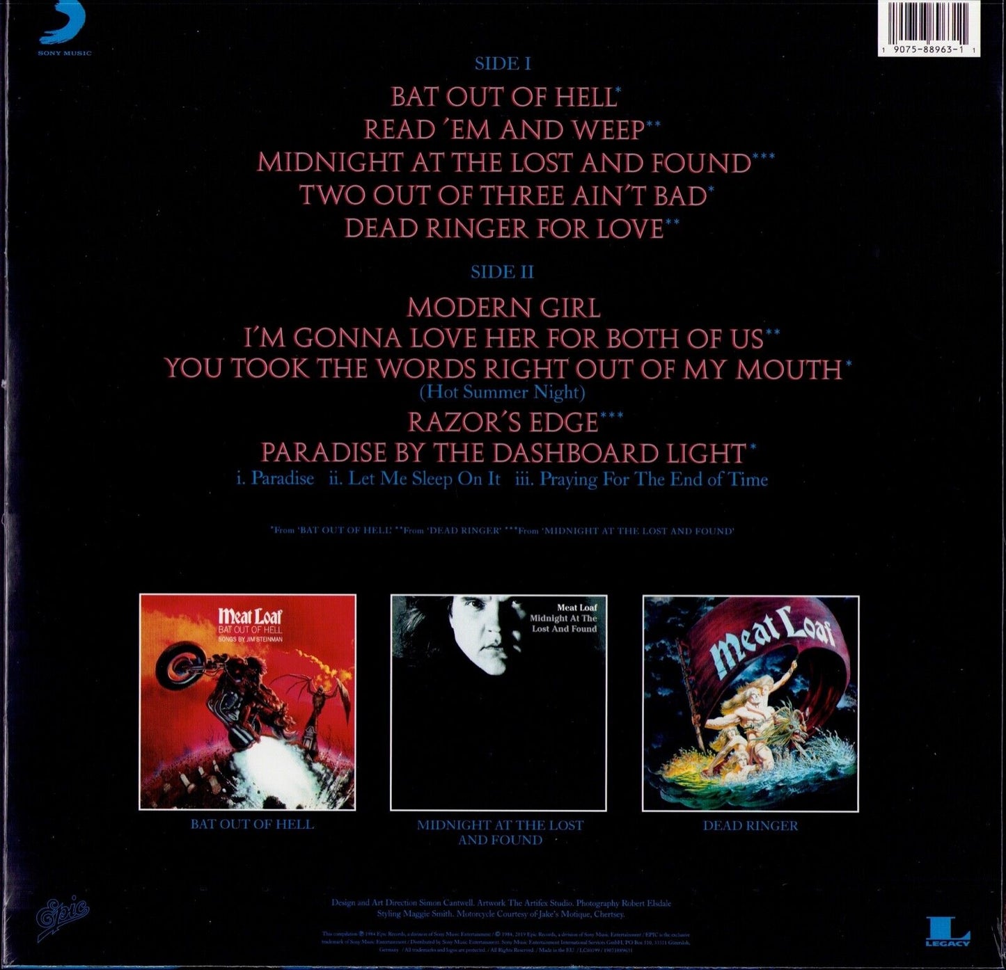 Meat Loaf - Hits Out Of Hell Vinyl LP