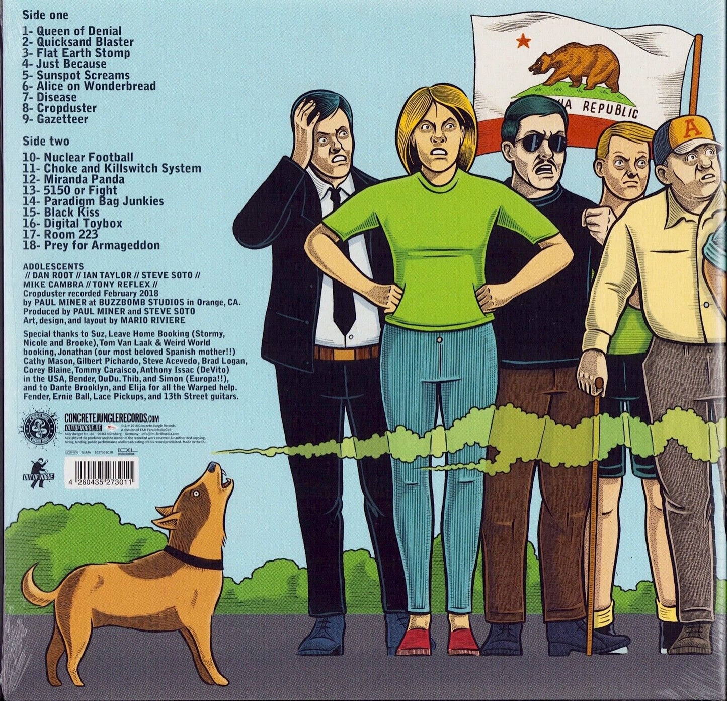 Adolescents - Cropduster Gold Vinyl LP Limited Edition