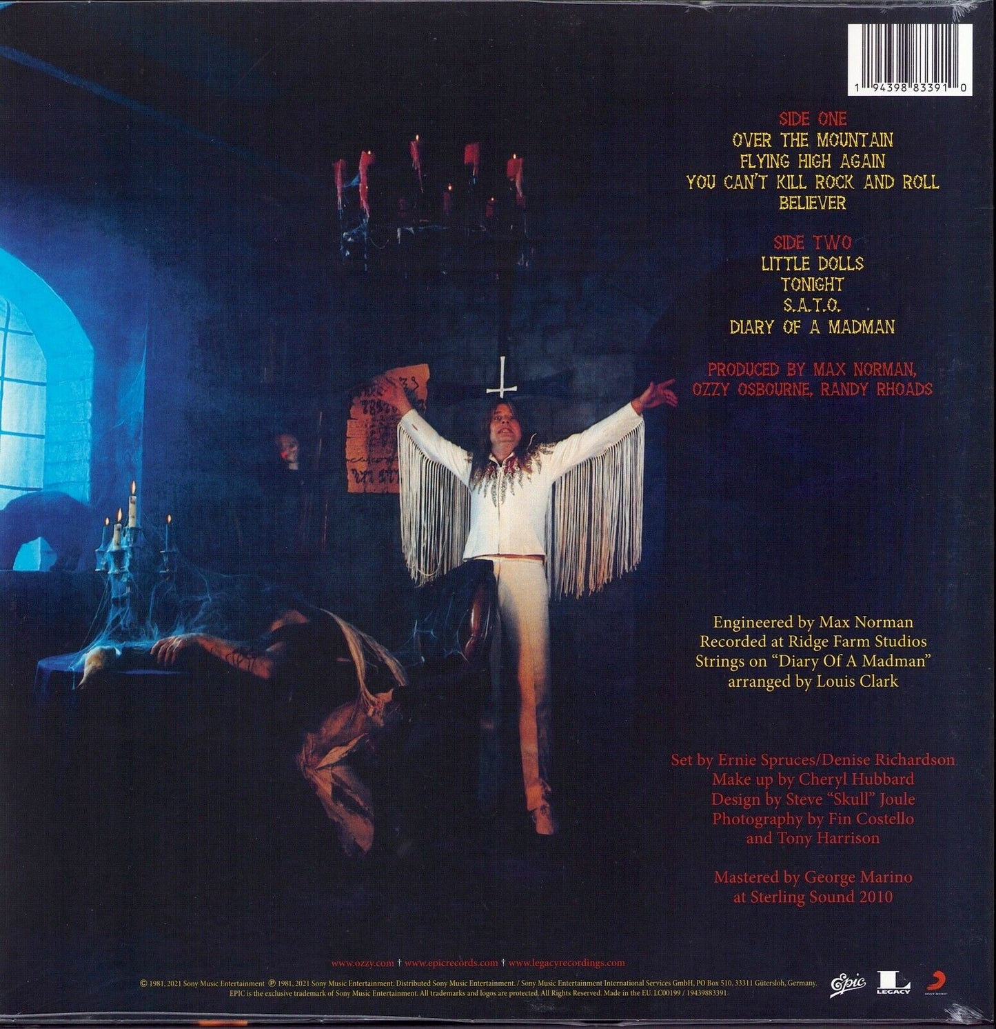 Ozzy Osbourne - Diary Of A Madman Red/Black Swirl Vinyl LP Limited Edition