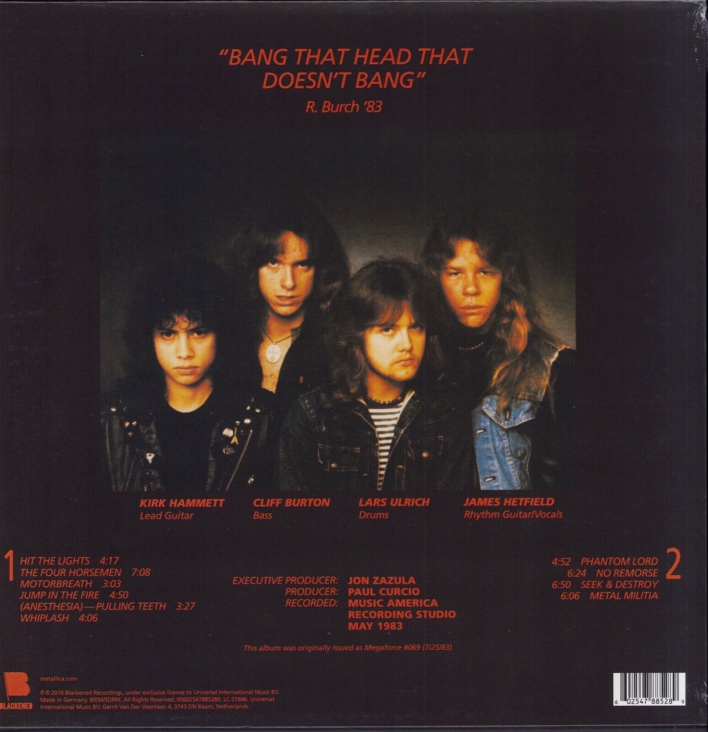 Metallica - Kill 'Em All Vinyl LP