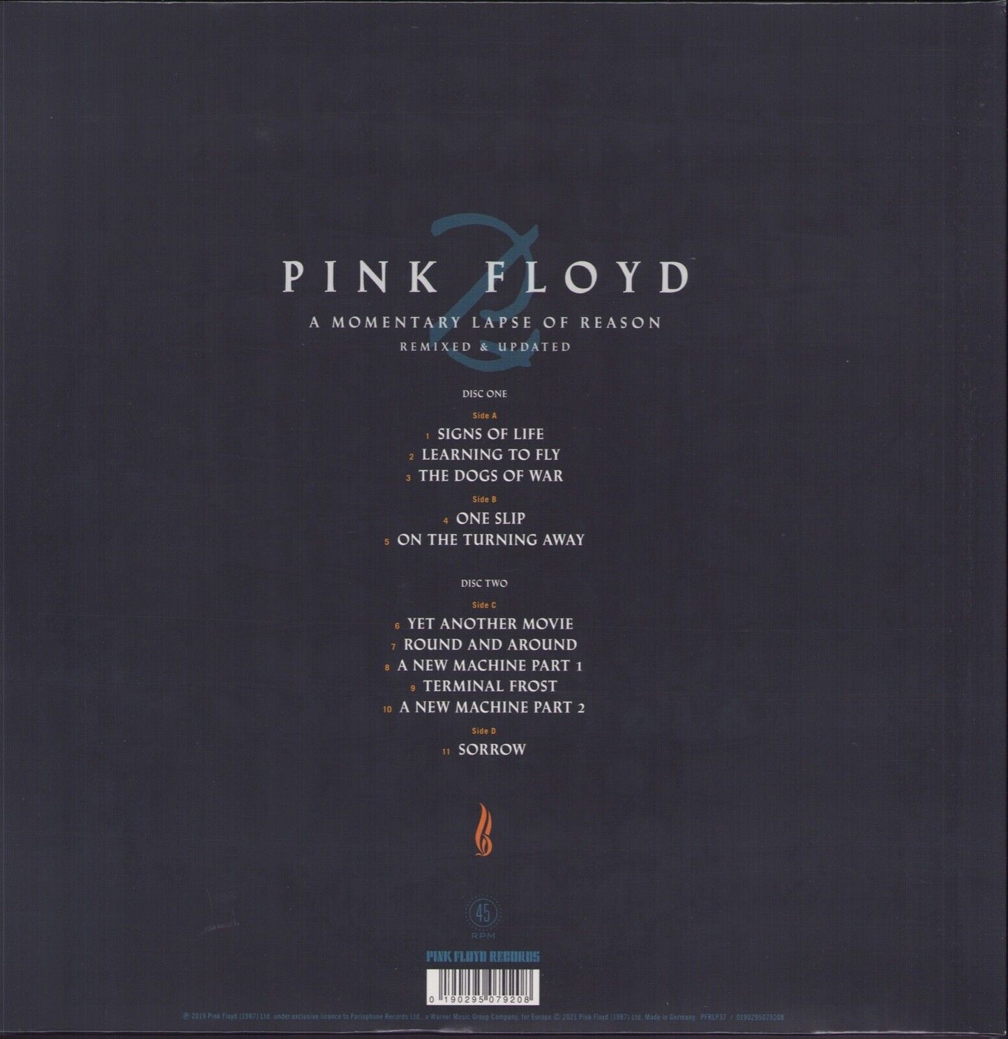 Pink Floyd - A Momentary Lapse Of Reason Vinyl 2LP - Halfspeed Mastered
