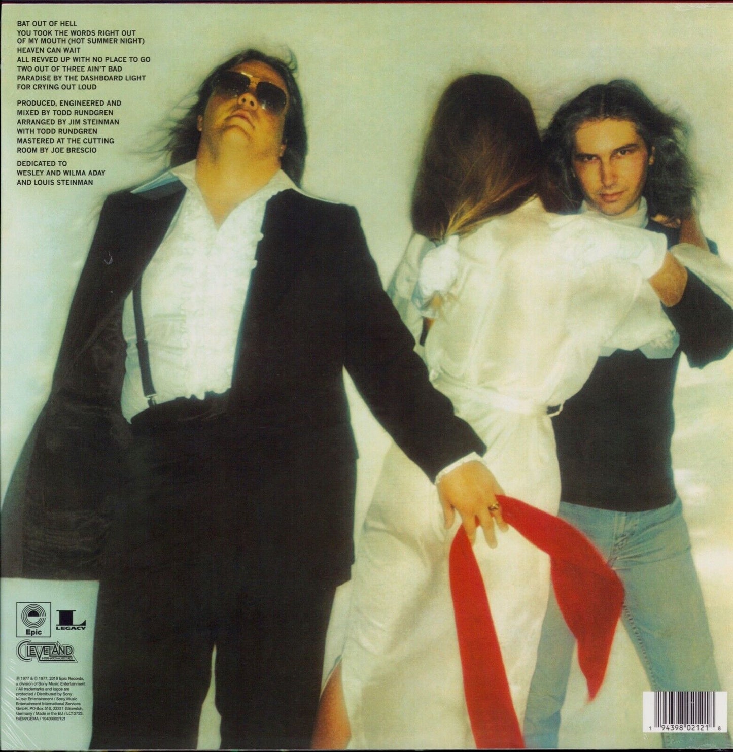 Meat Loaf - Bat Out Of Hell Clear Vinyl LP