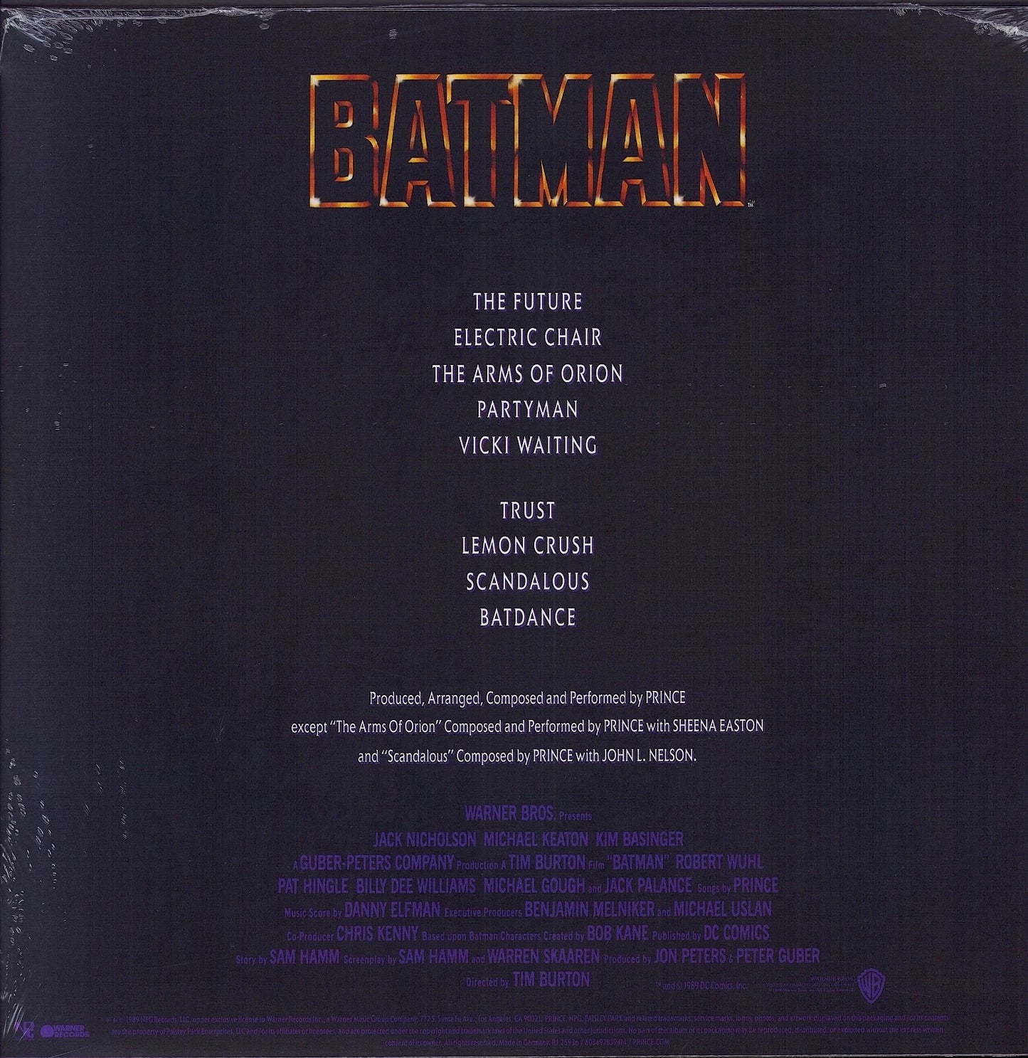Prince – Batman (Motion Picture Soundtrack) (Vinyl LP, Black Vinyl, EU Reissue, 2023)