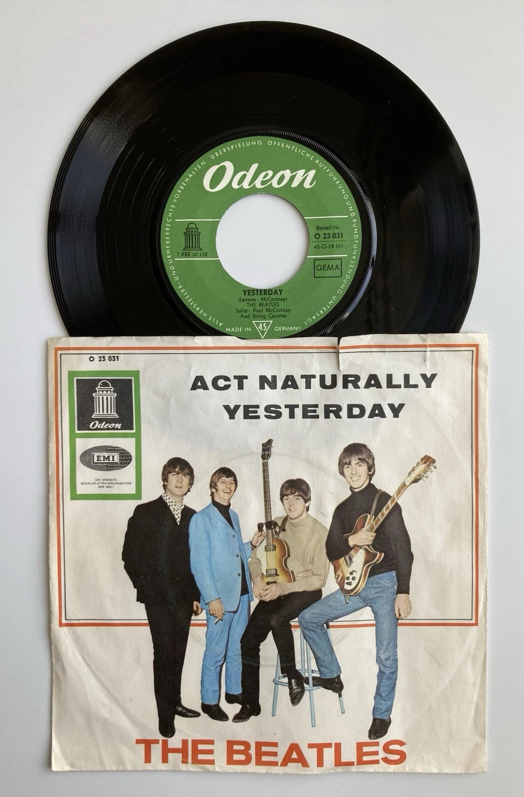 The Beatles - Act Naturally / Yesterday (Vinyl 7" | DE Original | 1965)