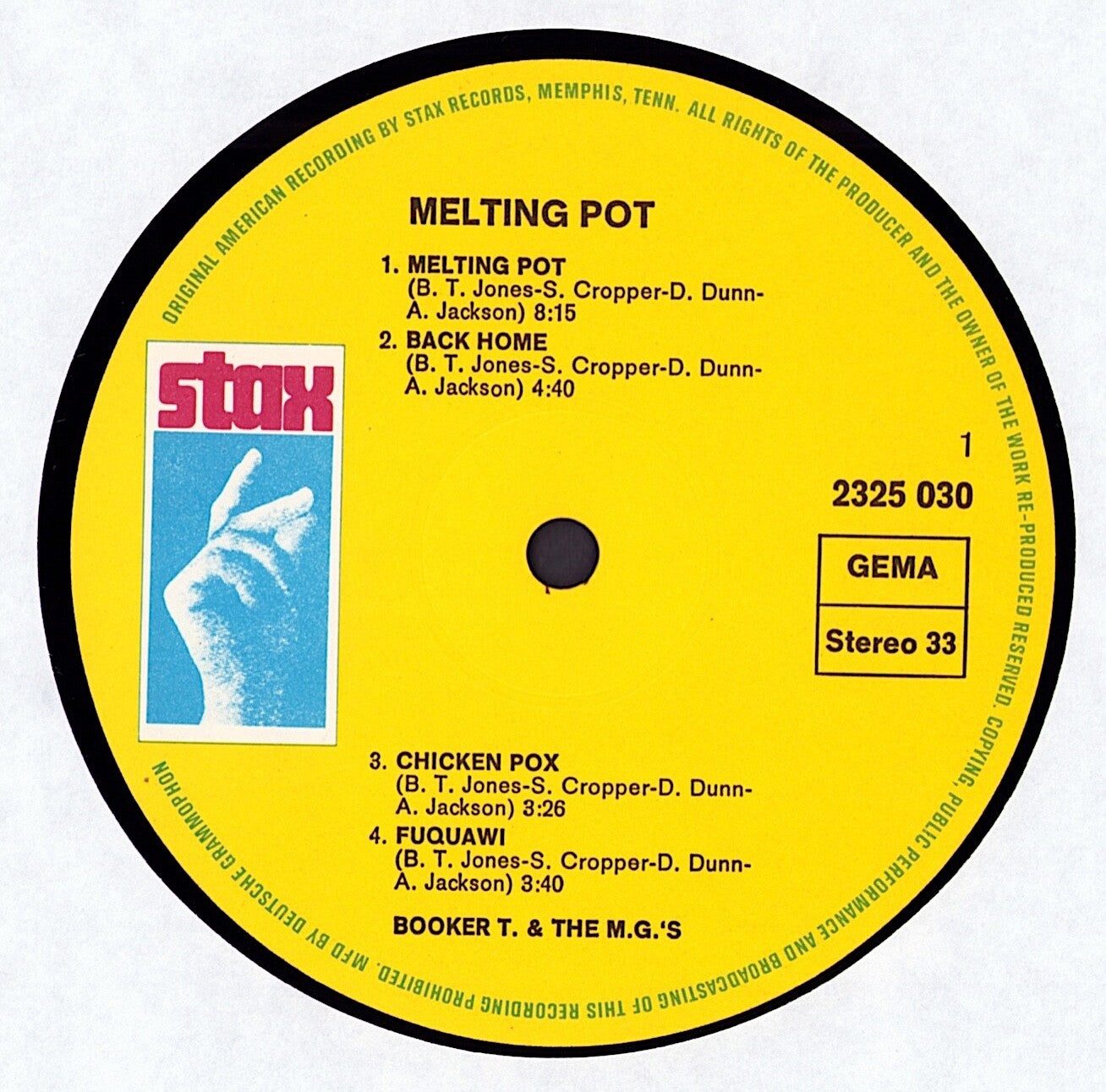 Booker T. & The M.G.'s – Melting Pot Vinyl LP