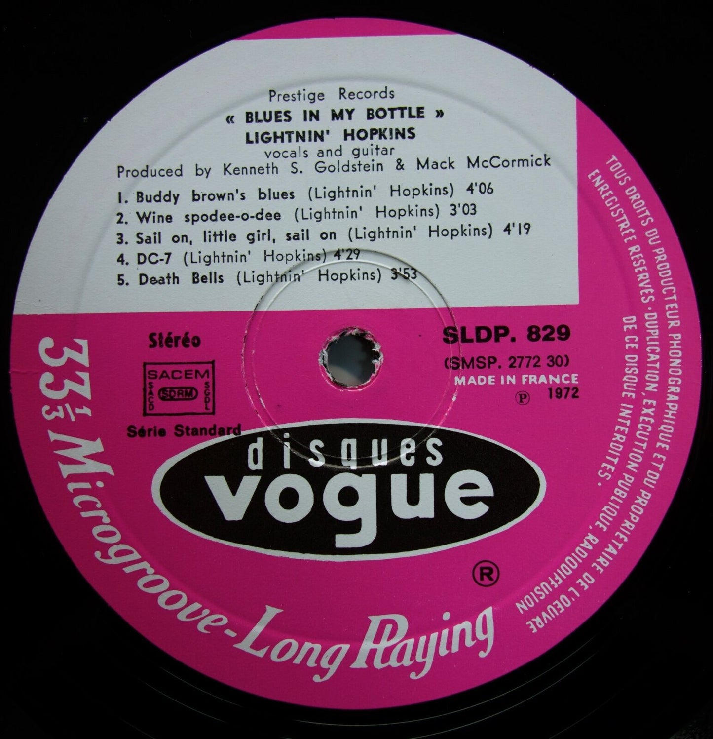 Lightnin' Hopkins - Blues In My Bottle Vinyl LP