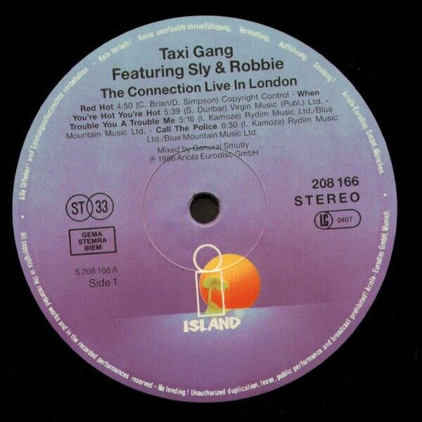 Taxi Connection Live In London!!!! Vinyl LP