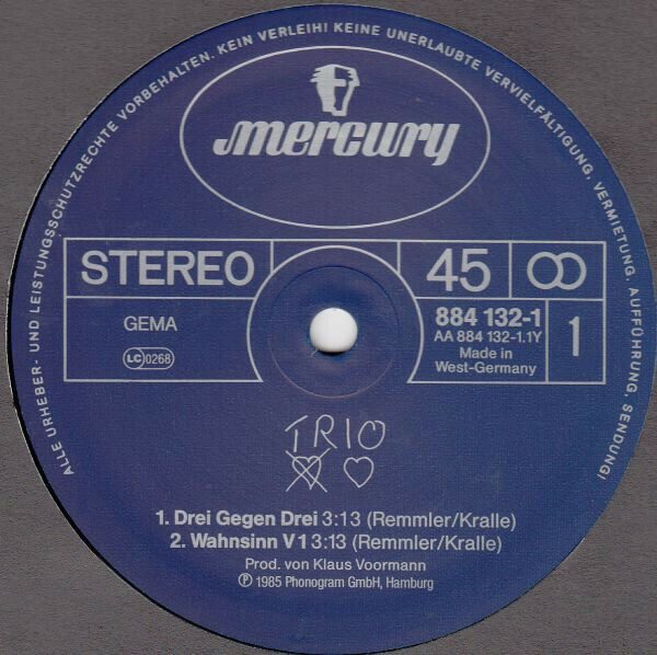 Trio - Drei Gegen Drei Vinyl 12"
