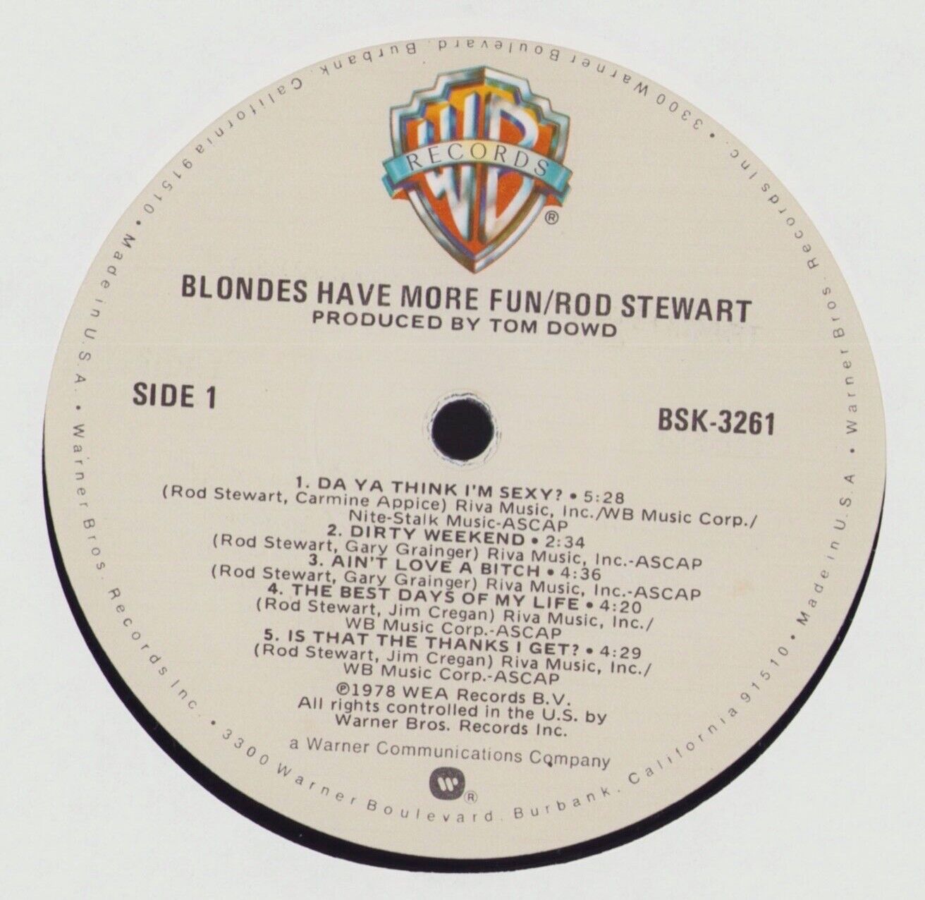 Rod Stewart - Blondes Have More Fun Vinyl LP US