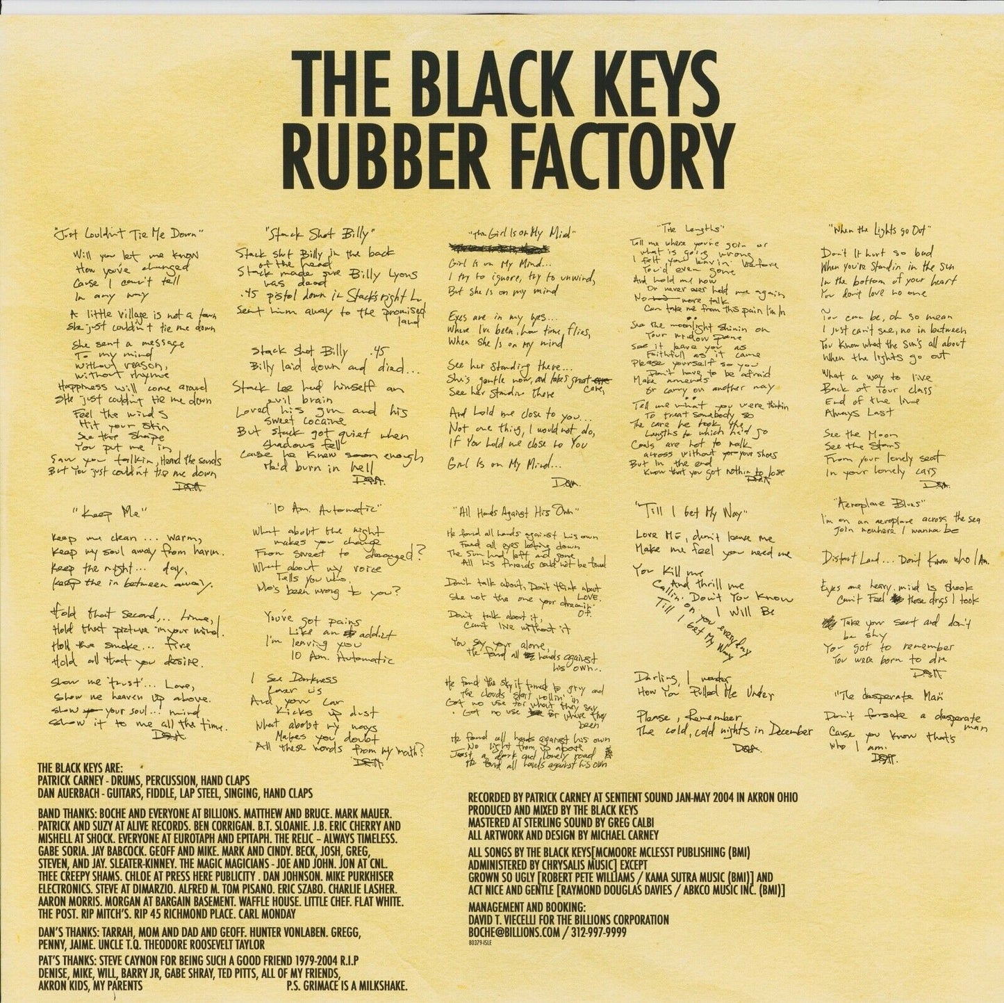 The Black Keys - Rubber Factory Vinyl LP