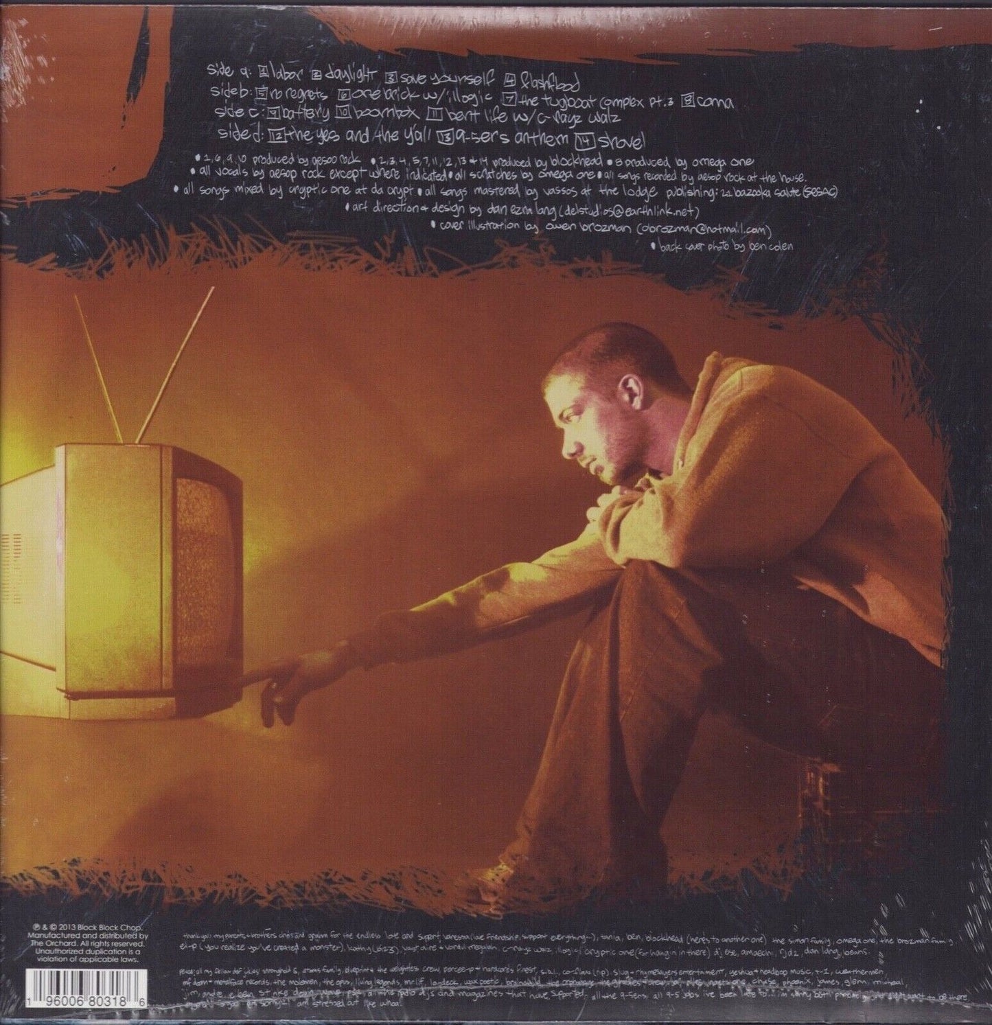 Aesop Rock - Labor Days Copper Metallic Vinyl 2LP