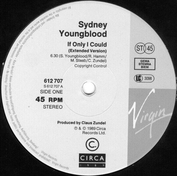 Sydney Youngblood - If Only I Could / Ain't No Sunshine / Congratulation Vinyl 12"