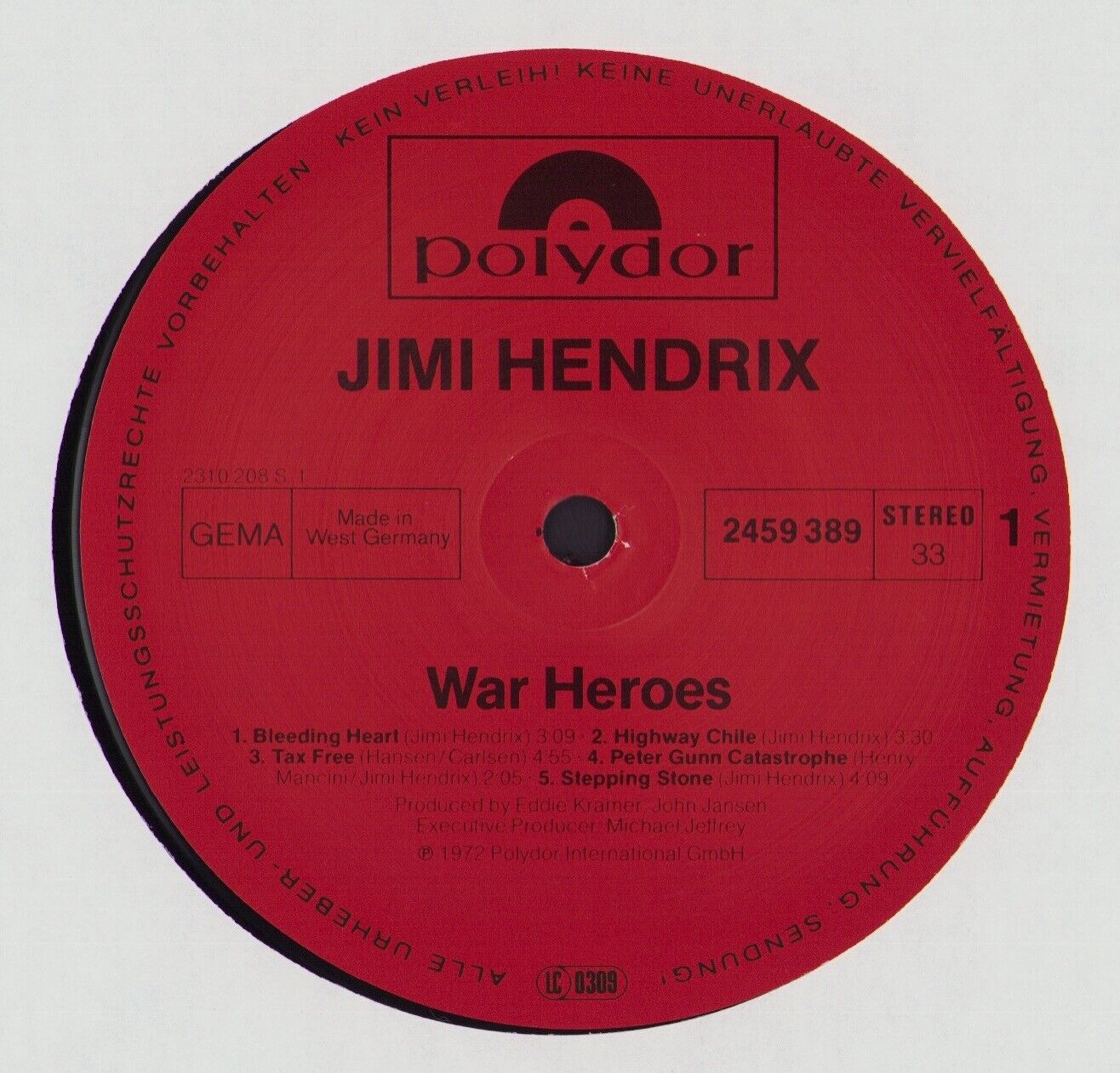 Jimi Hendrix - War Heroes Vinyl LP