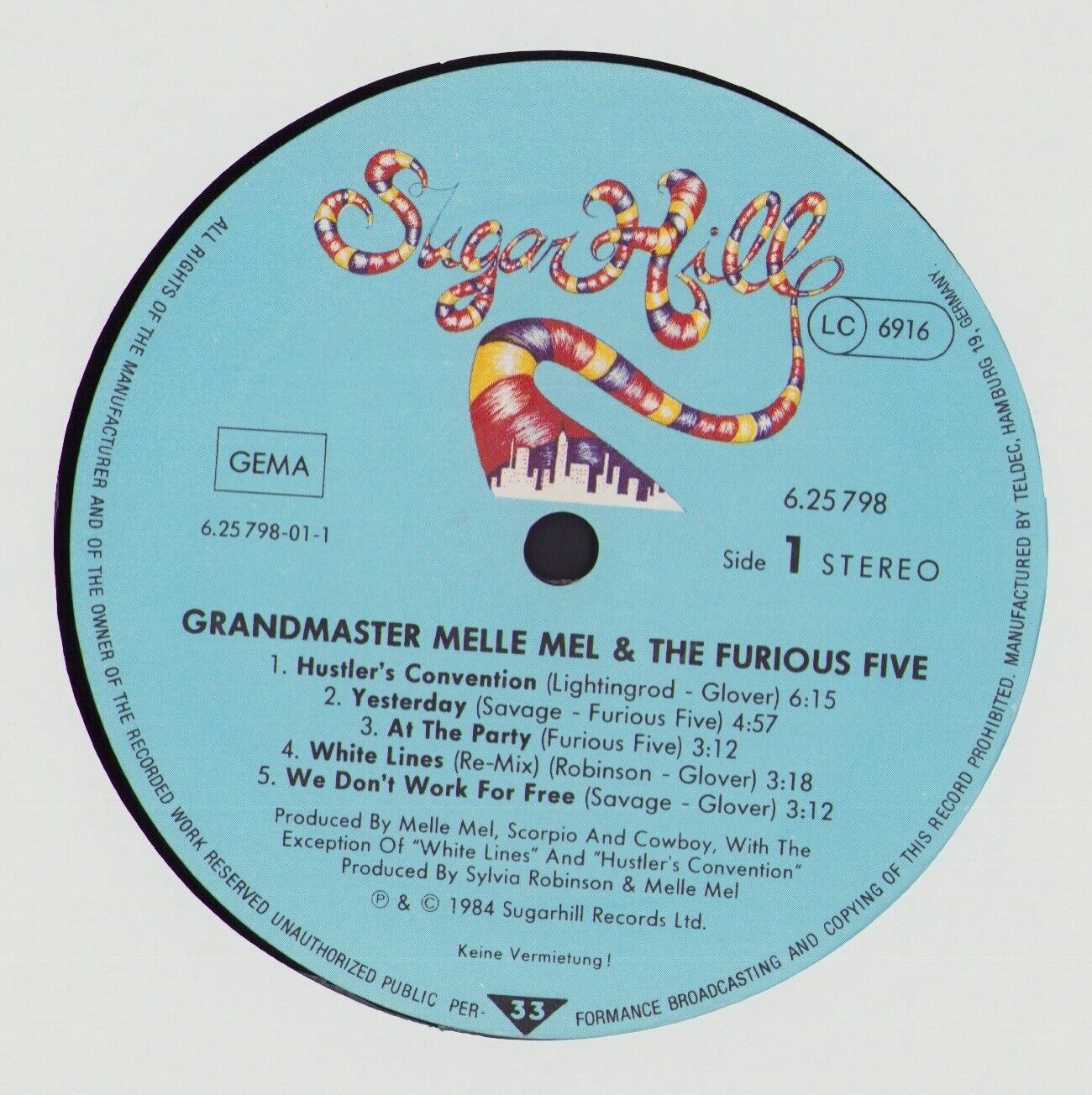 Grandmaster Melle Mel & The Furious Five Vinyl LP