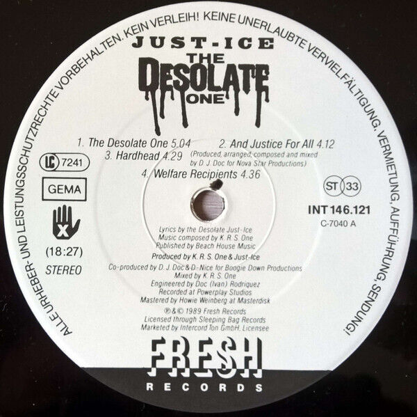 Just-Ice - The Desolate One Vinyl LP