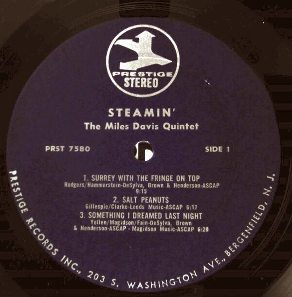 The Miles Davis Quintet - Steamin' Vinyl LP