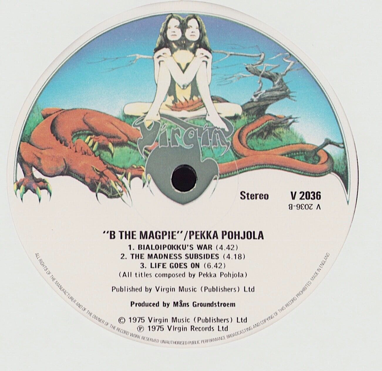 Pekka Pohjola - B The Magpie Vinyl LP
