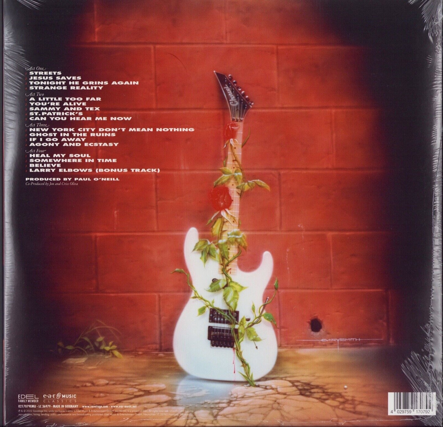 Savatage -Streets A Rock Opera Ocean Blue Vinyl 2LP