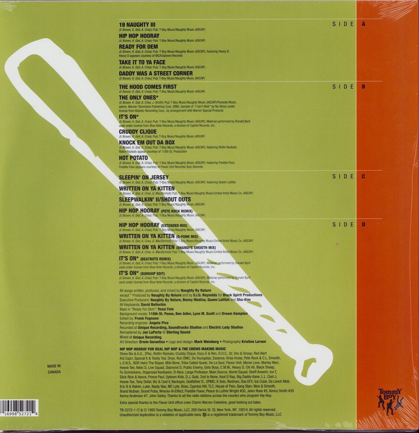 Naughty By Nature - 19 Naughty III Orange Vinyl 2LP Limited Edition - 30th Anniversary Edition