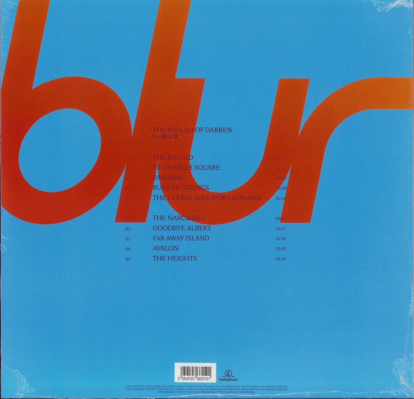 BLUR - The Ballad Of Darren Blue Vinyl LP Limited Edition