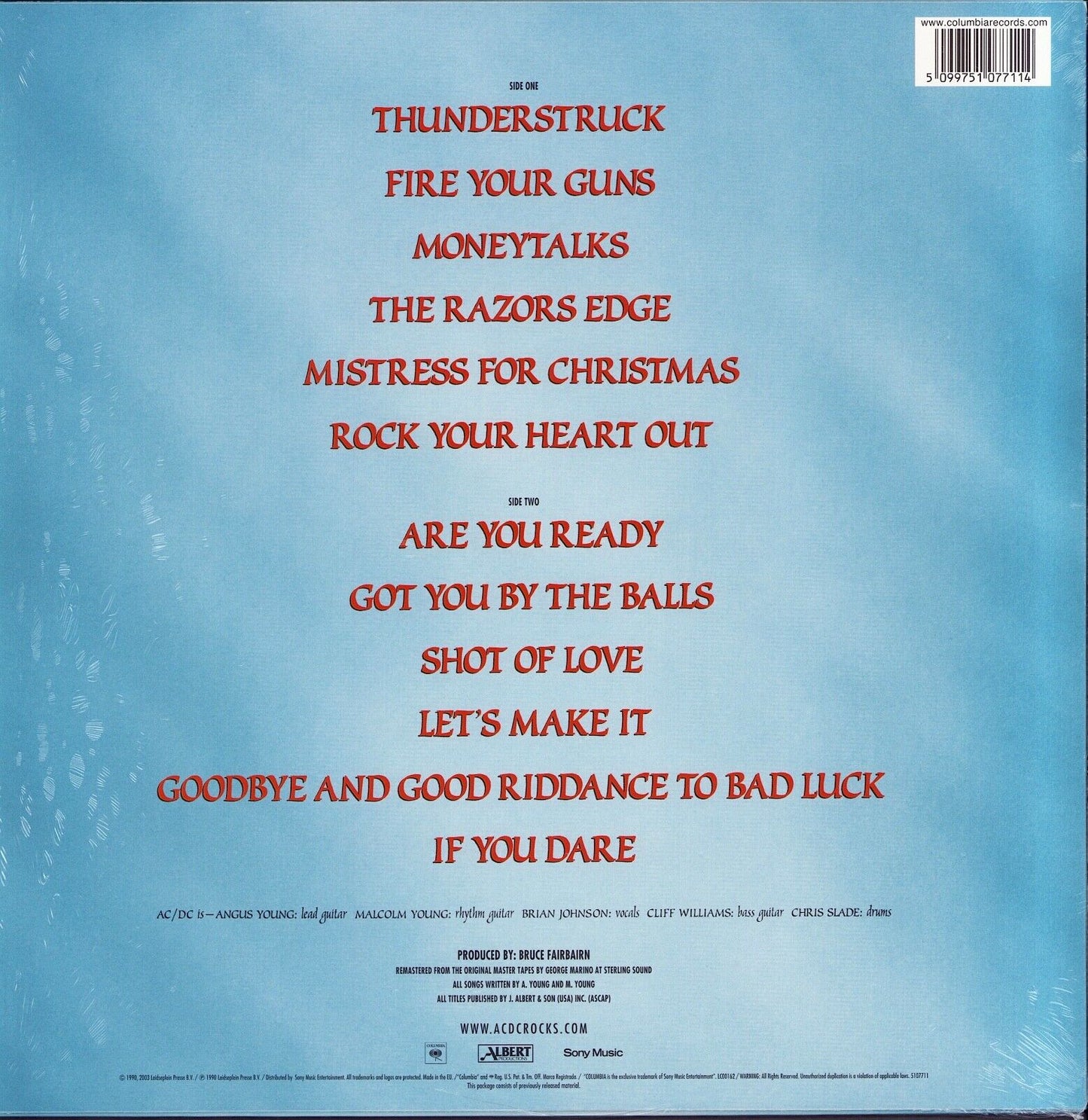 AC/DC - The Razors Edge Vinyl LP