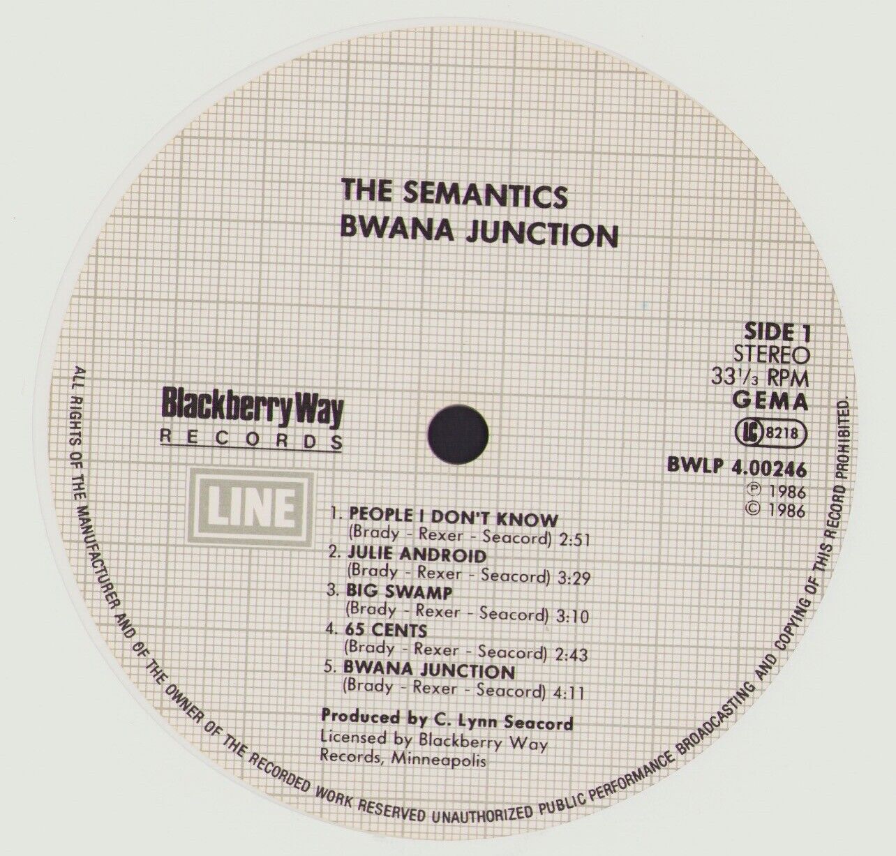 Semantics - Bwana Junction White Vinyl LP