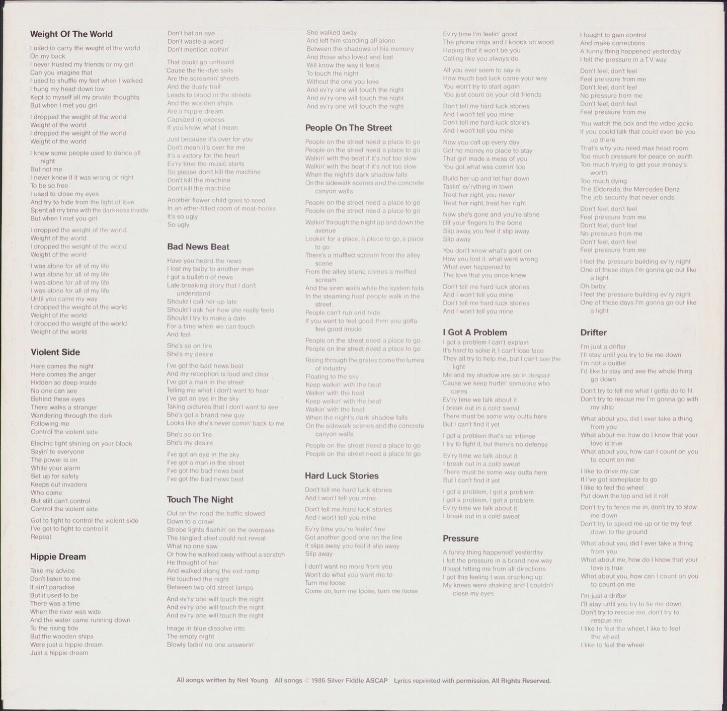 Neil Young - Landing On Water Vinyl LP