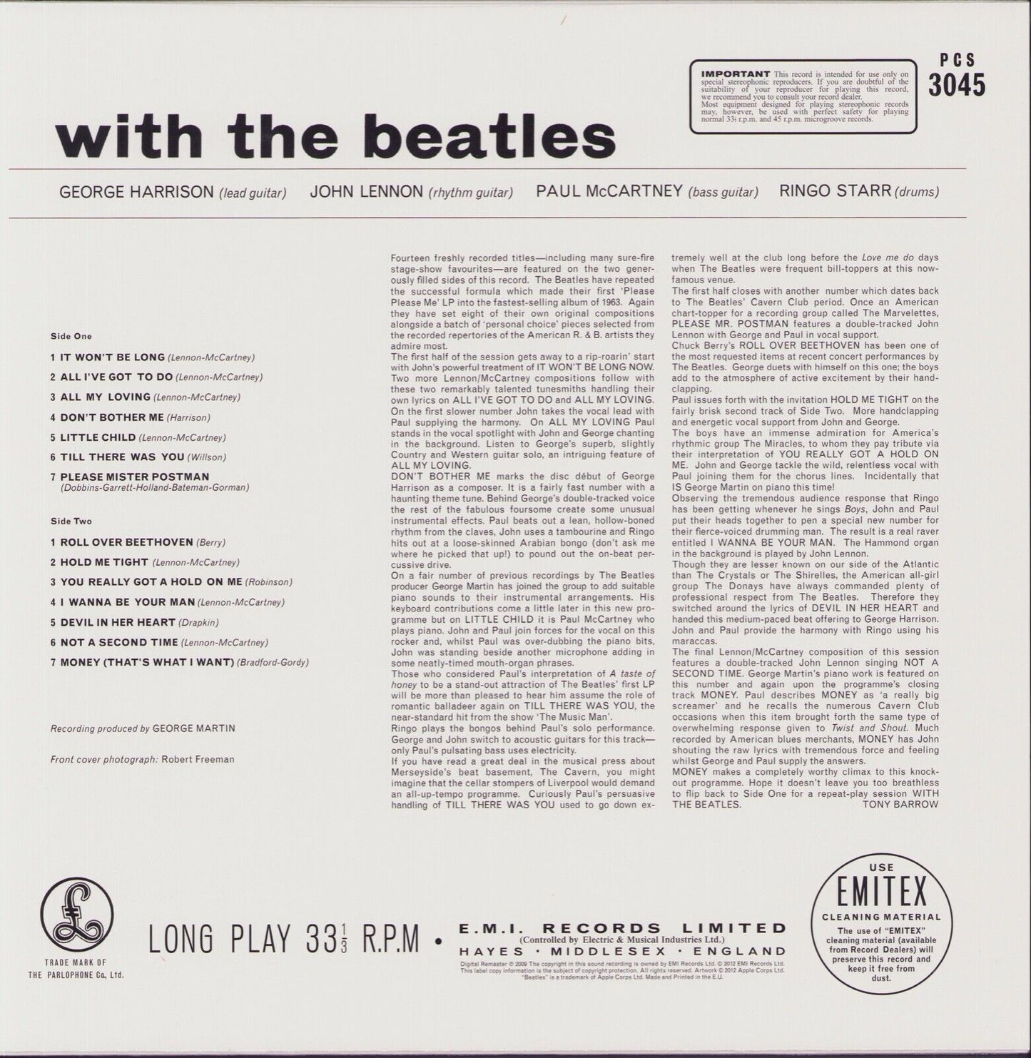 The Beatles - With The Beatles Vinyl LP