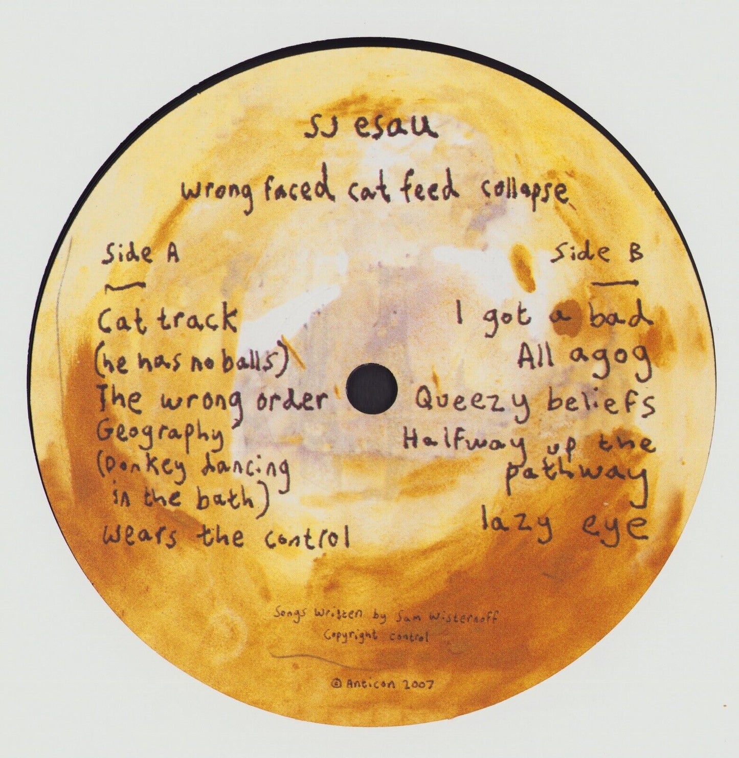 SJ Esau - Wrong Faced Cat Feed Collapse Vinyl LP Limited Edition