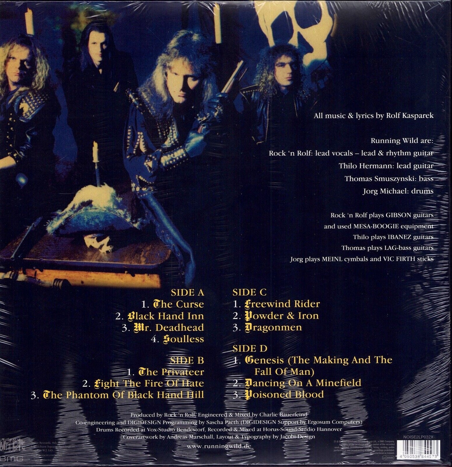 Running Wild - Black Hand Inn Burgundy Vinyl 2LP Limited Edition