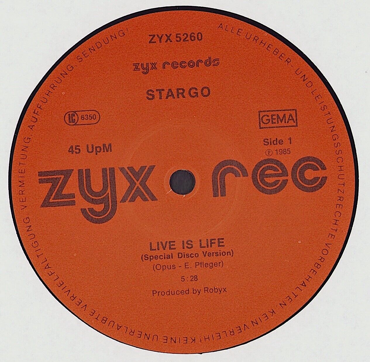 Stargo - Live Is Life / Capsicum Vinyl 12"