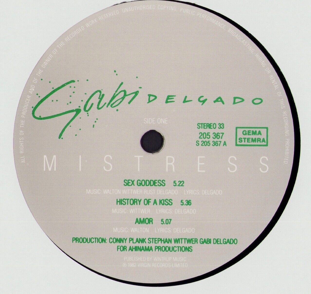 Gabi Delgado - Mistress Vinyl LP