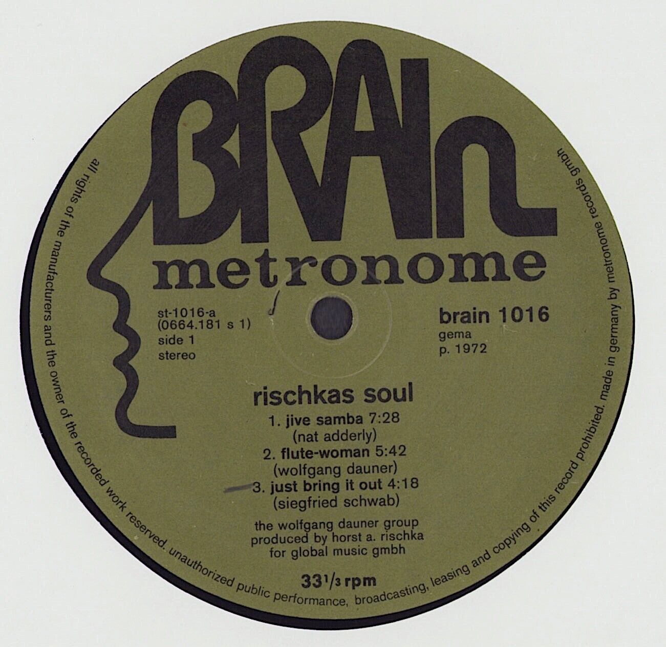 The Wolfgang Dauner Group - Rischkas Soul Vinyl LP