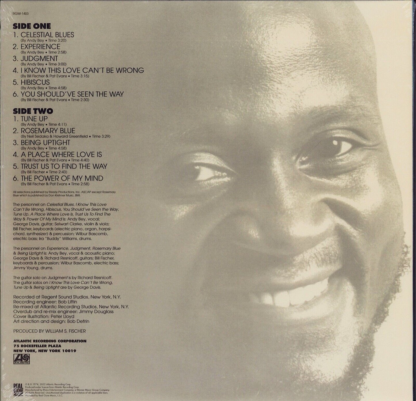 Andy Bey - Experience And Judgment Sea Blue Vinyl LP Limited Edition