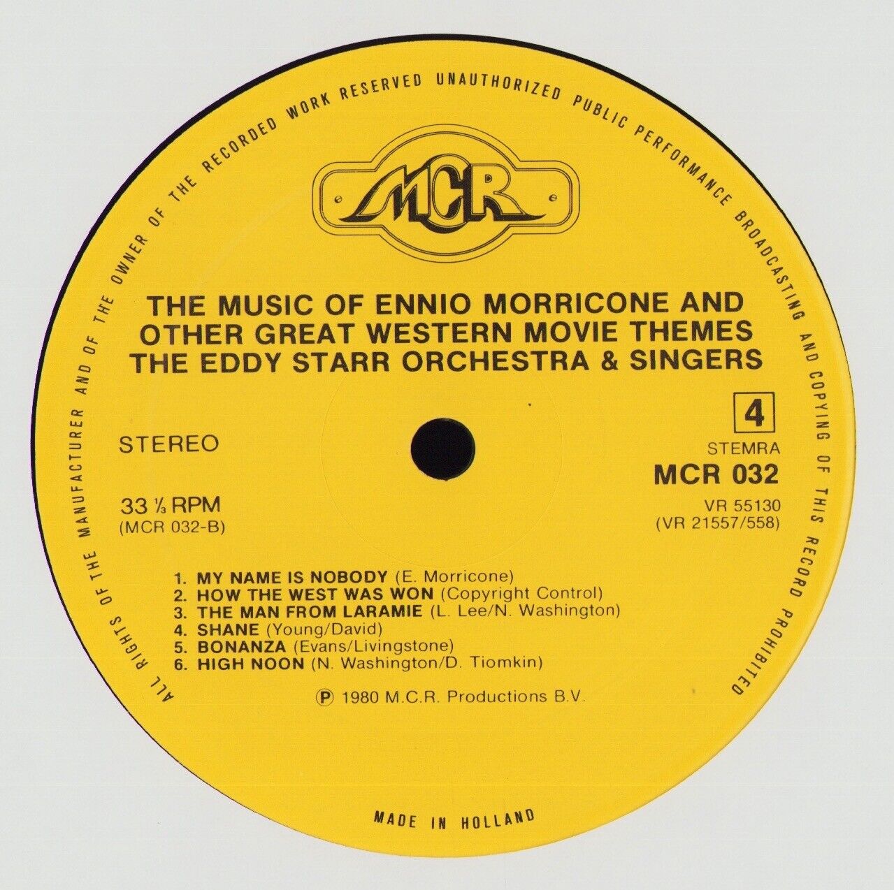 The Eddy Starr Orchestra & Singers - Once Upon A Time In The West Vinyl 2LP