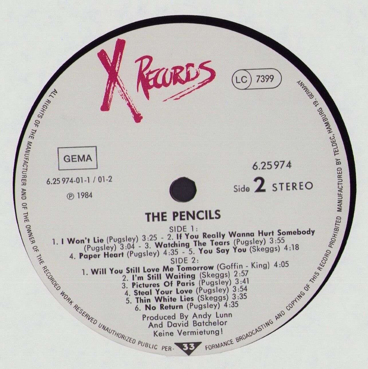 The Pencils - The Pencils Vinyl LP