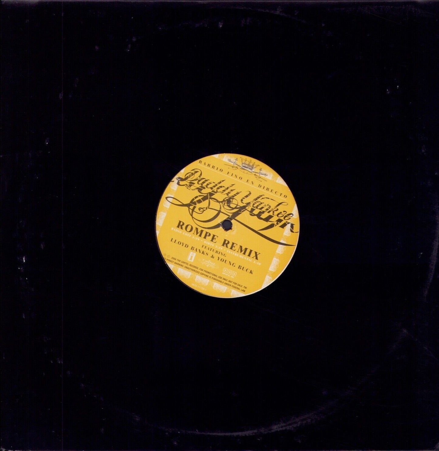 Daddy Yankee - Rompe Remix Vinyl 12"