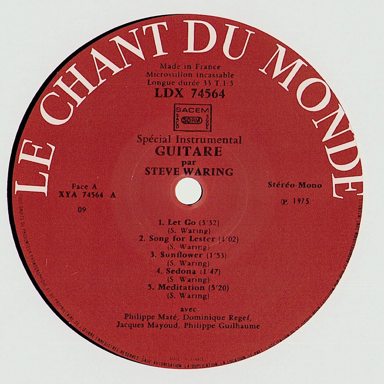 Steve Waring - Spécial Guitare Vinyl LP