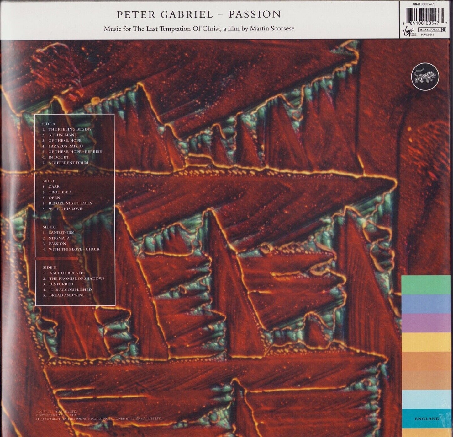 Peter Gabriel - Passion Vinyl 2LP Halfspeed-Remaster