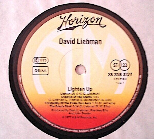 David Liebman - Light'n Up, Please! Vinyl LP
