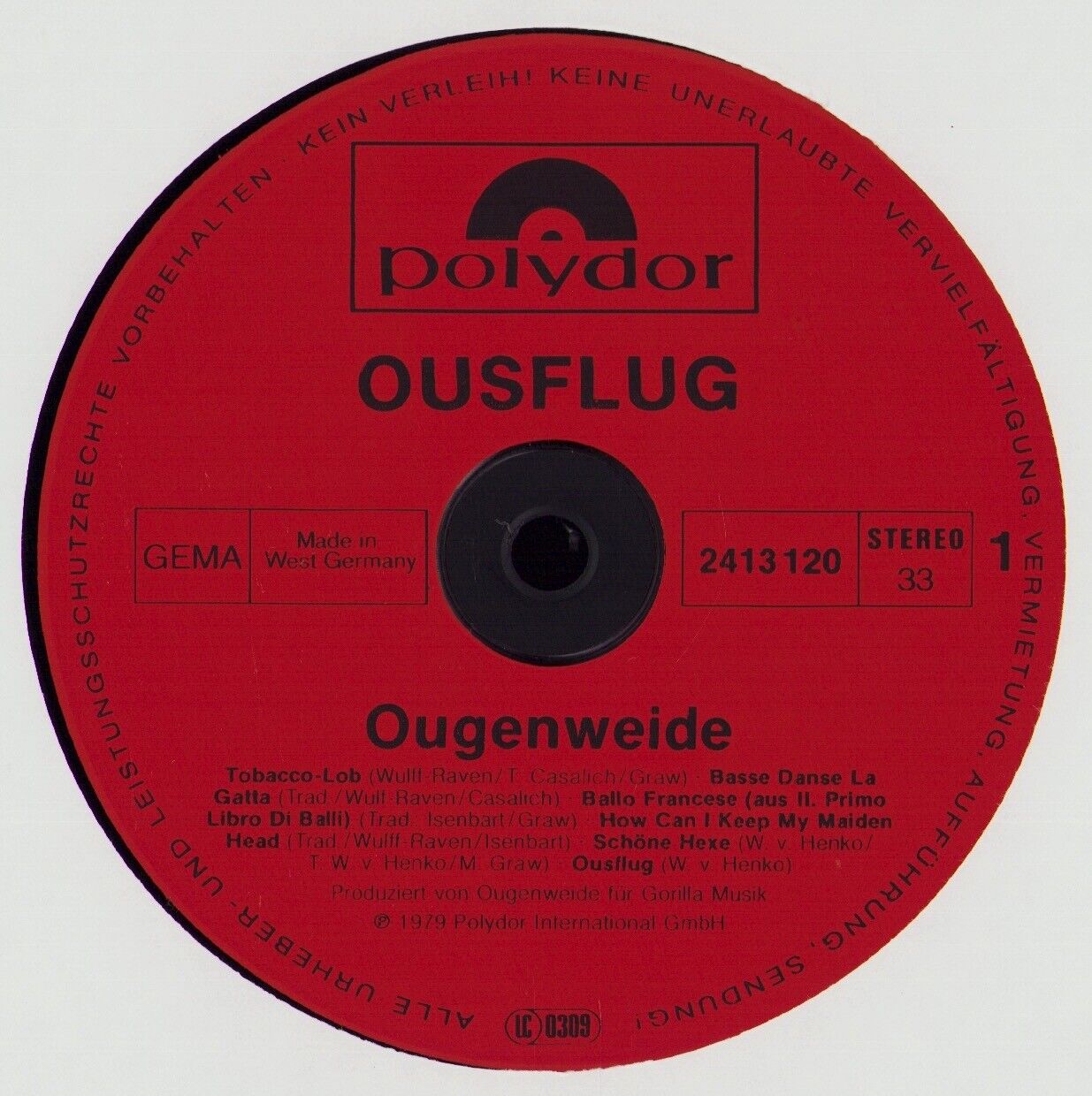 Ougenweide - Ousflug Vinyl LP