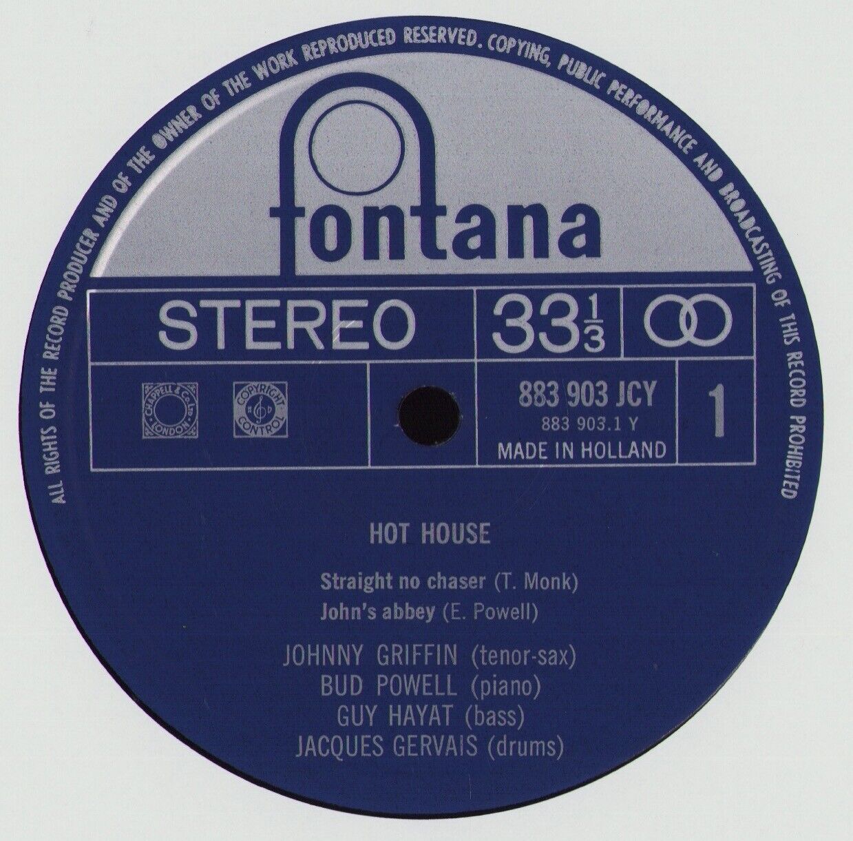 Bud Powell - Hot House Vinyl LP