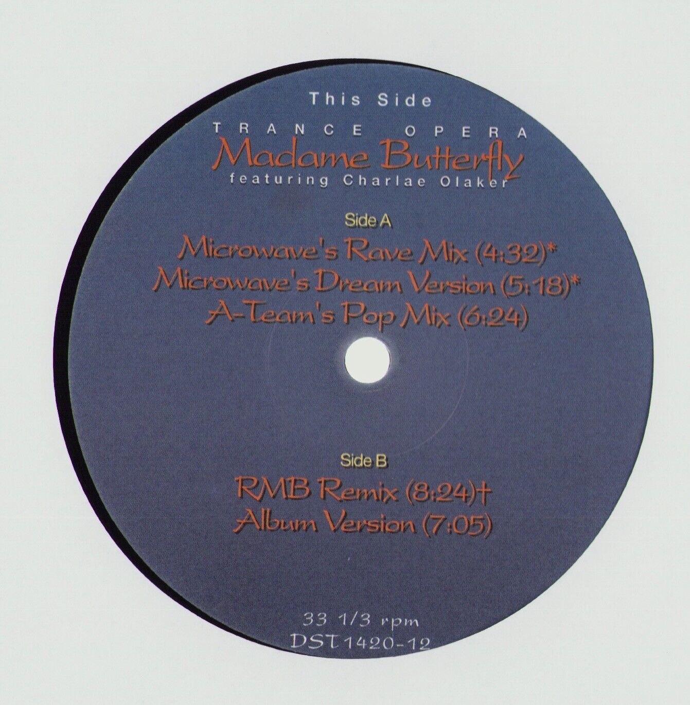 Trance Opera featuring Charlae Olaker - Madame Butterfly Vinyl 12" DE