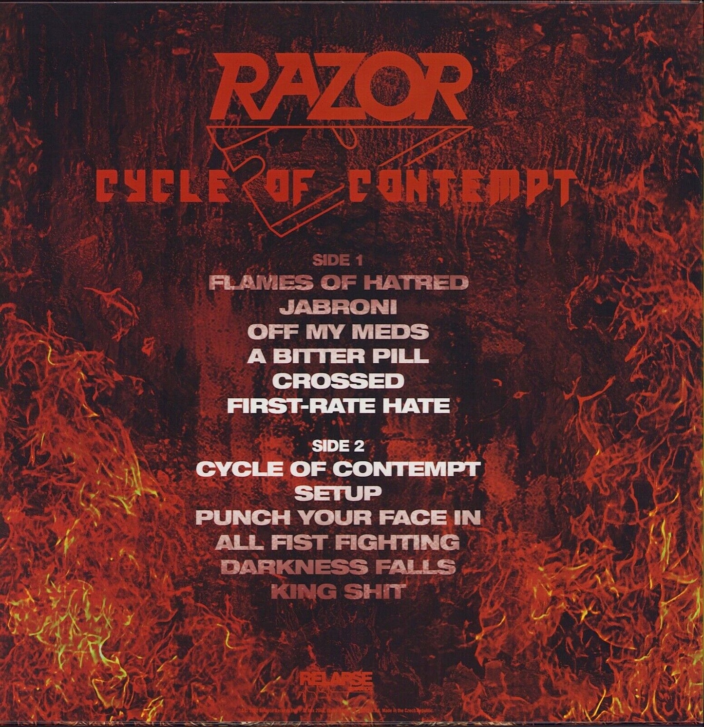 Razor - Cycle Of Contempt Yellow Neon Vinyl LP